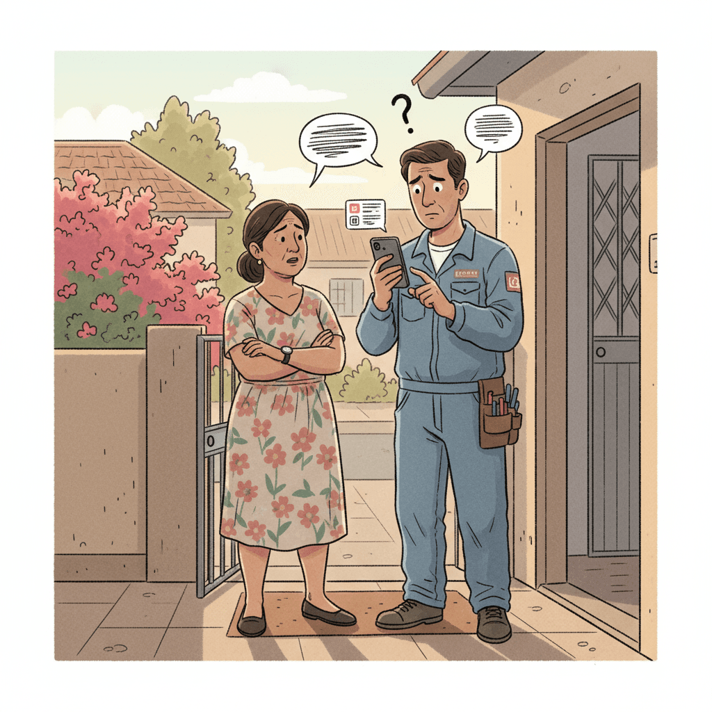 Technicians Working Blind