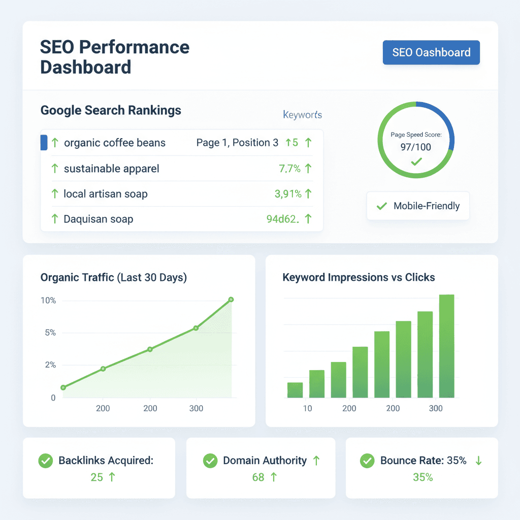 SEO Optimized Website Dashboard