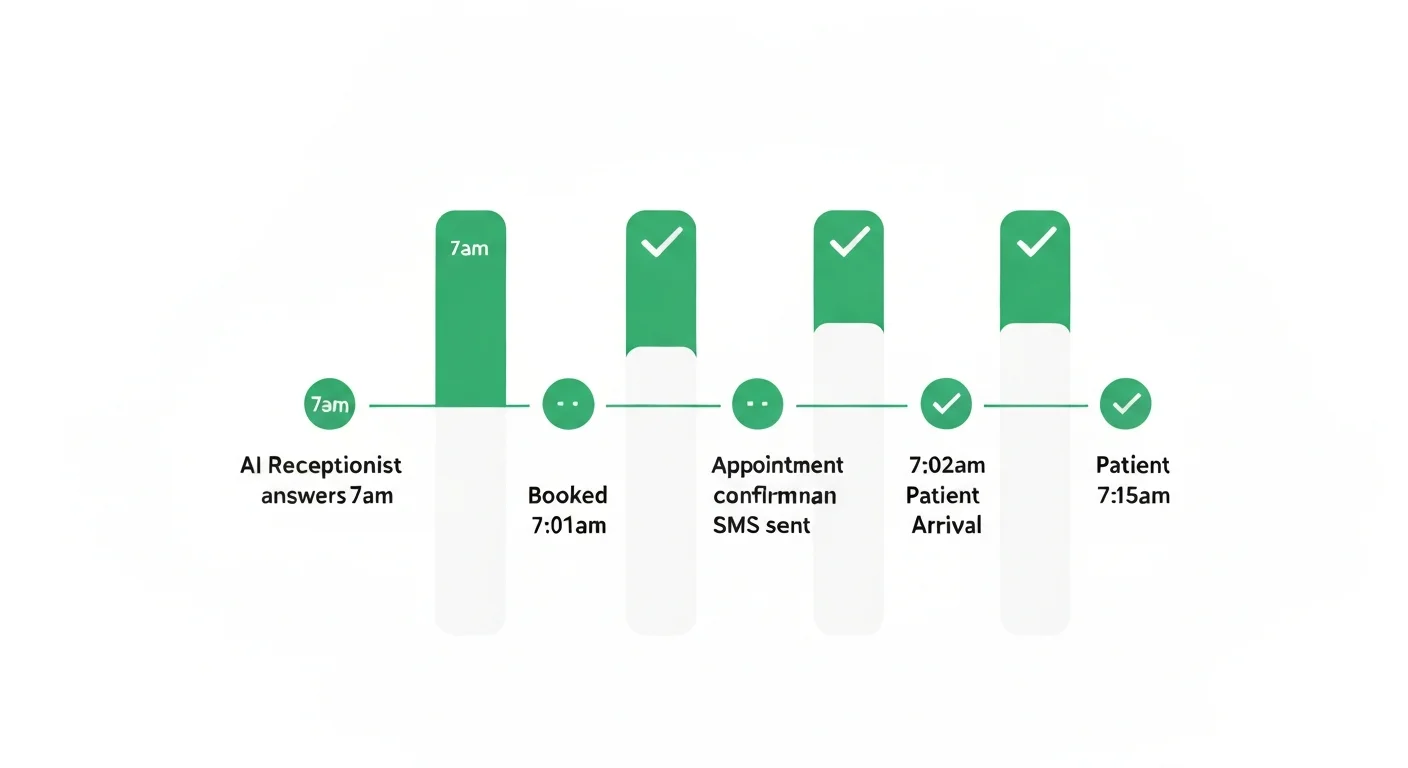 Patient journey with AI receptionist - from call to appointment