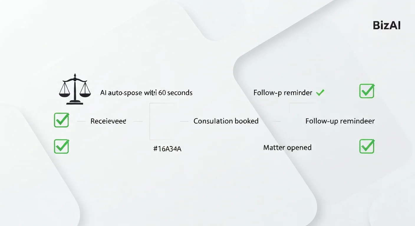 Client journey timeline for a law firm with AI automation