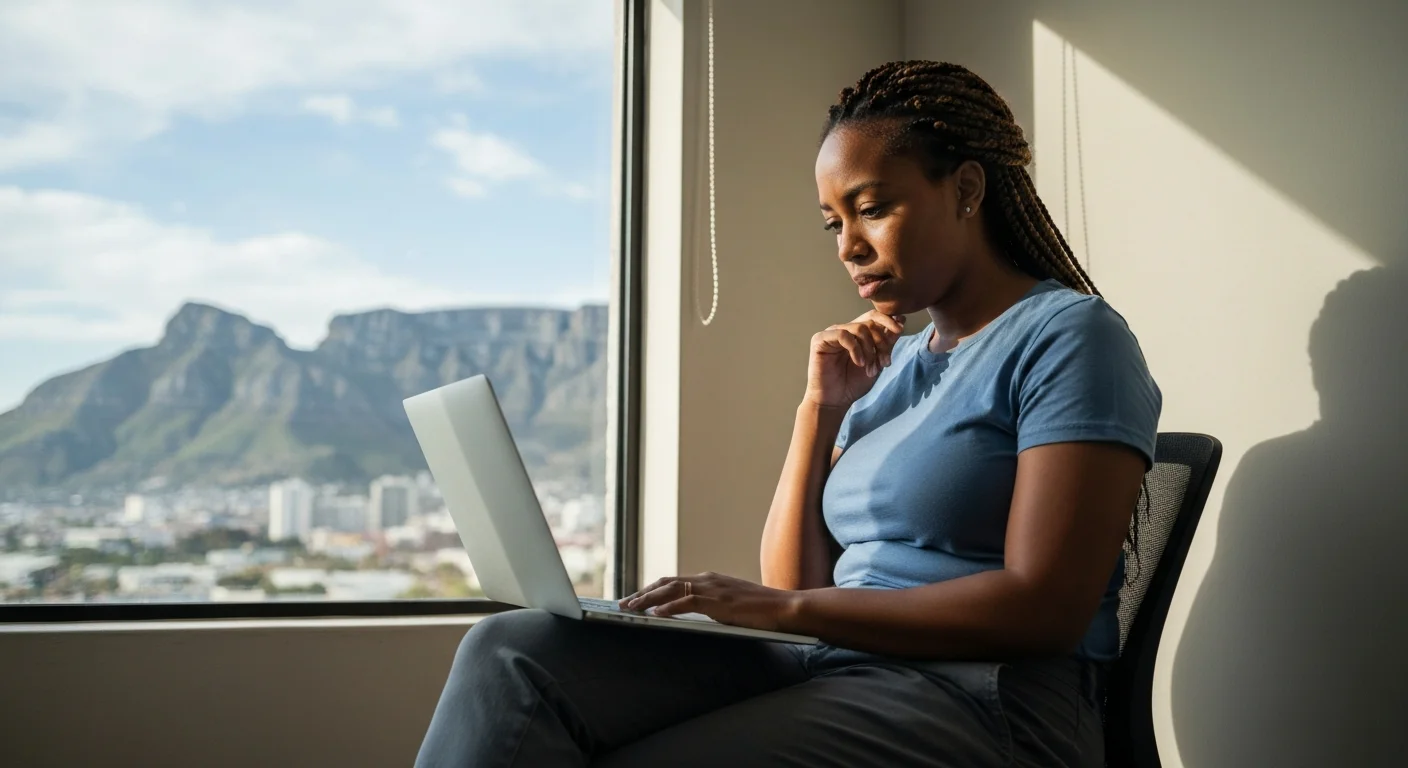 SA business owner comparing AI platform options on laptop