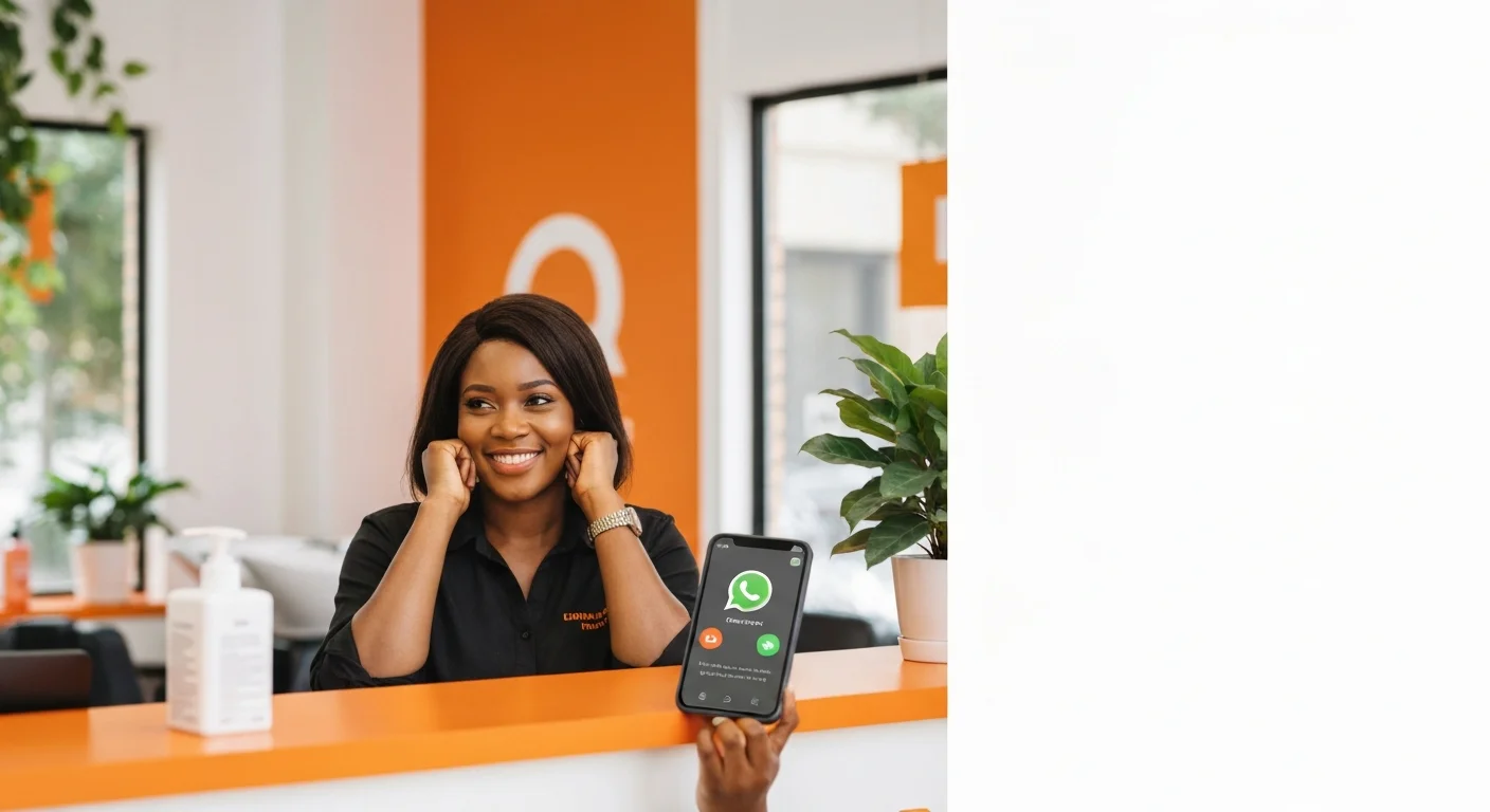 South African business owner managing WhatsApp messages automatically with AI