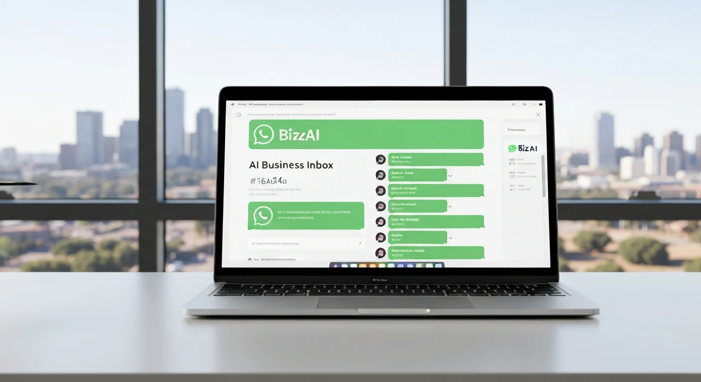 BizAI AI Inbox auto-replying to WhatsApp conversations